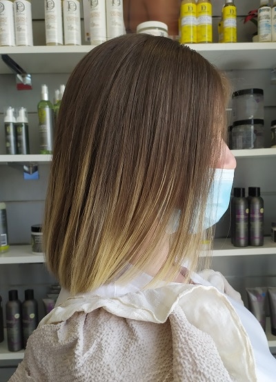 Brushing Shampoing coupe brushing cheveux mi-longs